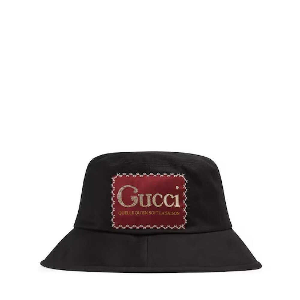 NWT Gucci logo patch bucket hat size L (59cm)